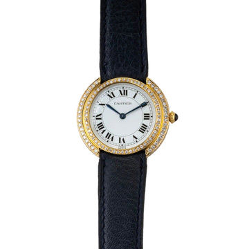 Cartier 18K Yellow Gold & Diamond Vendome Watch Cartier Pre-Owned