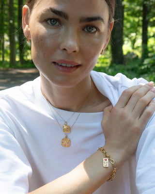"Tokens of Luck" Necklace with Center Diamond thumbnail