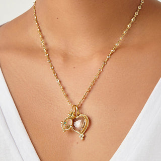 18K Rock Crystal Heart Pendant thumbnail