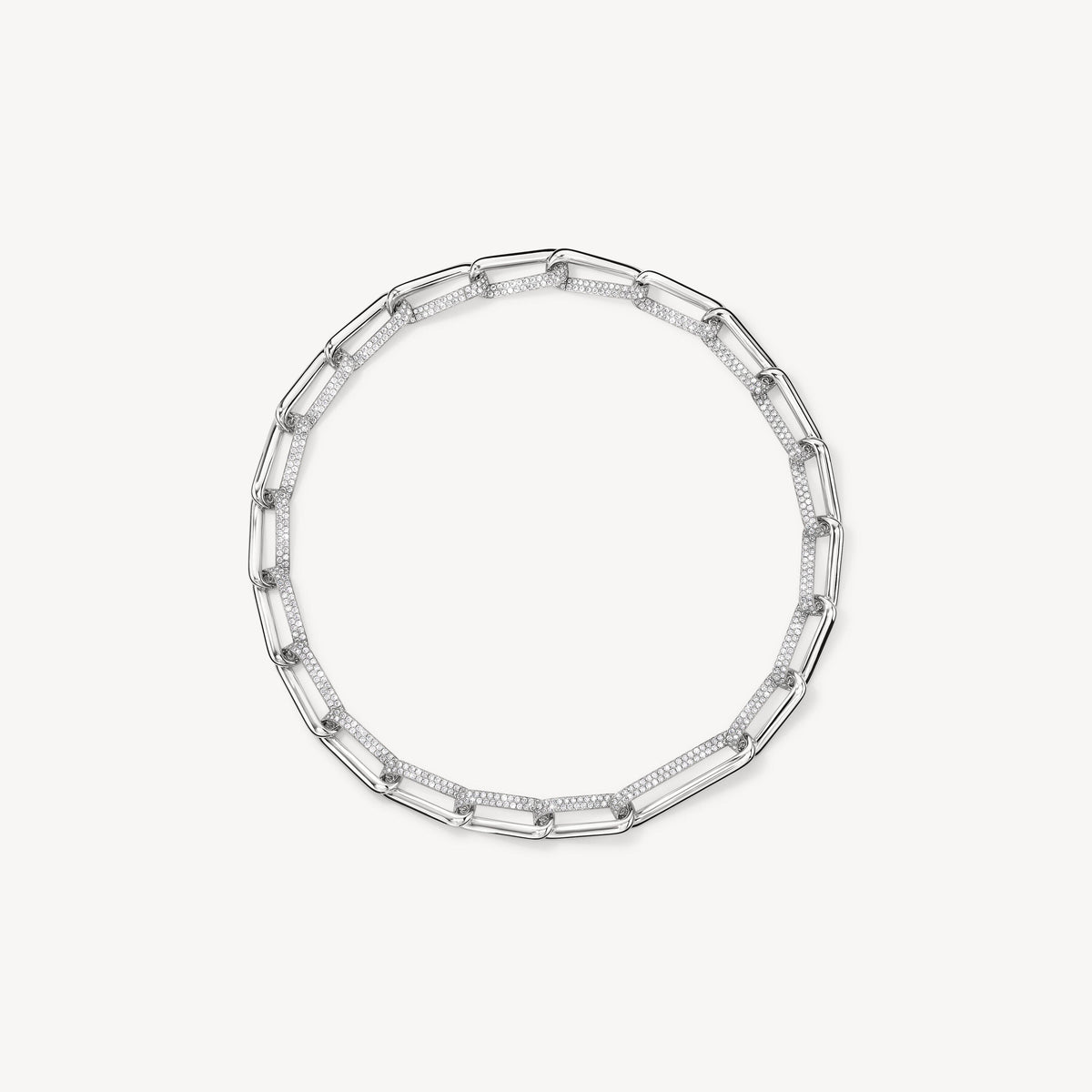 INSIDE/OUT Elongated Diamond Link Necklace