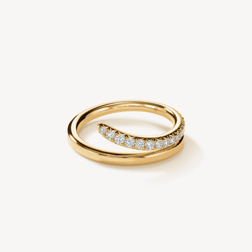 VELA French Cut Pavé Diamond Ring