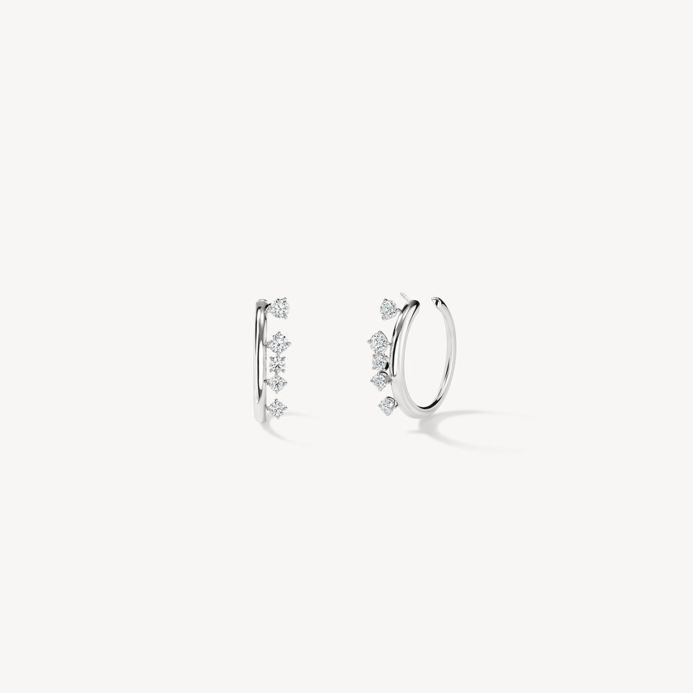Barre Floating Diamond Small Hoops