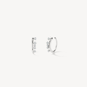 Barre Floating Diamond Small Hoops
