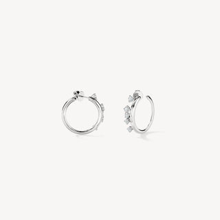 Barre Floating Diamond Small Hoops thumbnail