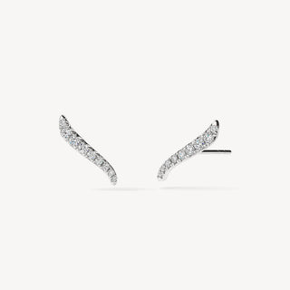 VELA French Cut Pavé Diamond Climber Earrings thumbnail