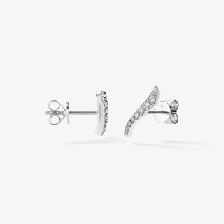 VELA French Cut Pavé Diamond Climber Earrings thumbnail
