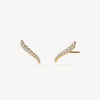VELA French Cut Pavé Diamond Climber Earrings thumbnail