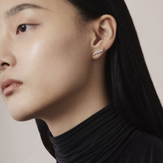 VELA French Cut Pavé Diamond Climber Earrings thumbnail