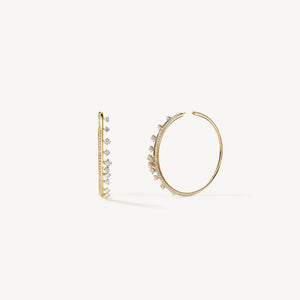 Barre Floating Diamond Large Hoops