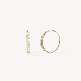 Barre Floating Diamond Large Hoops thumbnail