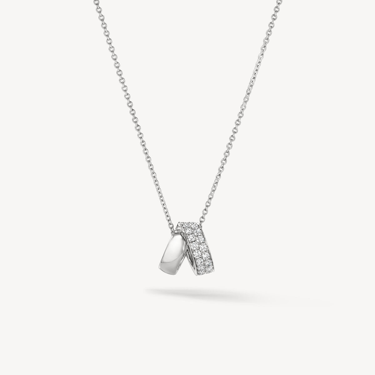 INSIDE/OUT MULTI-WEAR RONDEL DIAMOND PENDANT NECKLACE