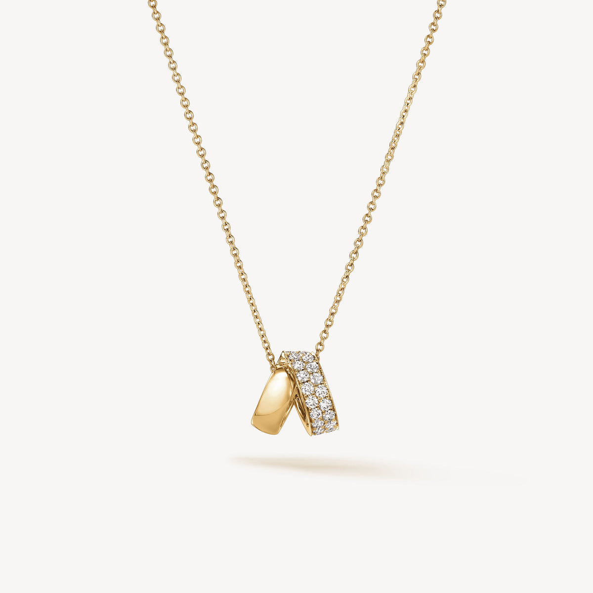 INSIDE/OUT MULTI-WEAR RONDEL DIAMOND PENDANT NECKLACE