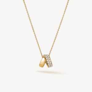INSIDE/OUT MULTI-WEAR RONDEL DIAMOND PENDANT NECKLACE