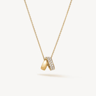 INSIDE/OUT MULTI-WEAR RONDEL DIAMOND PENDANT NECKLACE thumbnail