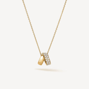INSIDE/OUT MULTI-WEAR RONDEL DIAMOND PENDANT NECKLACE