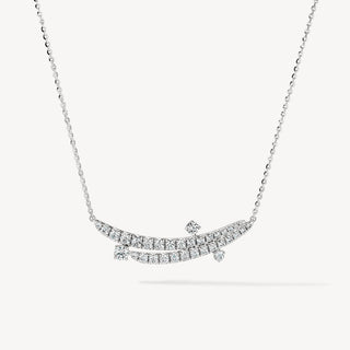 VELA French Cut Pavé Floating Diamond Pendant Necklace thumbnail