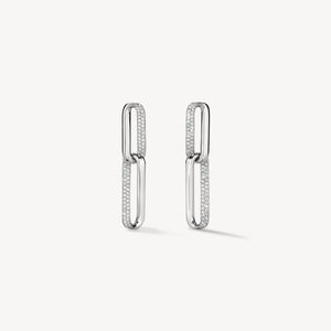 INSIDE/OUT Diamond Link Earrings, Small