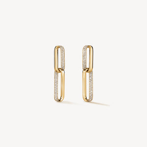 INSIDE/OUT Diamond Link Earrings, Small