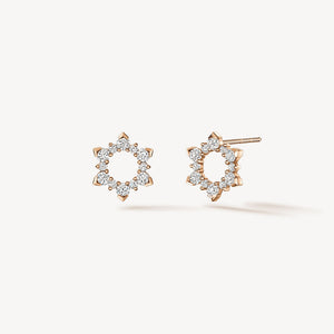 Hearts On Fire Aerial Sunburst /Si Stud Earrings - UU30818YGHV045