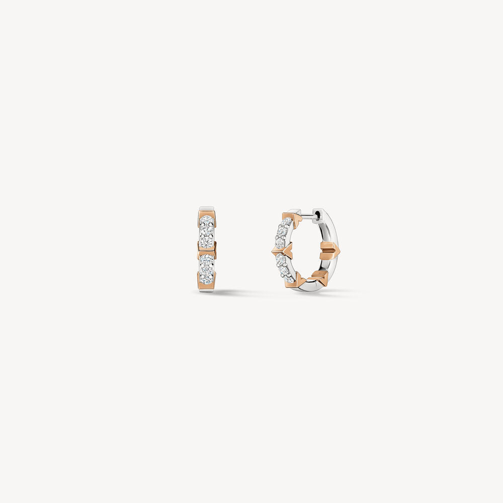 Hearts On Fire 18Kwy Copley Small Hoop Earrings - UU30838AGHV035