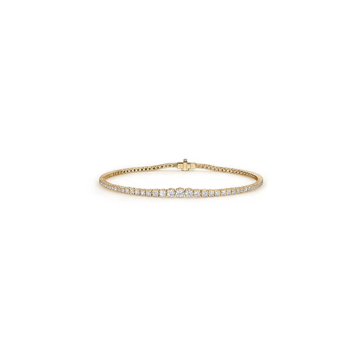 Hearts On Fire Temptation Graduated Line Bracelet 7 - UU32858YGHV1450700