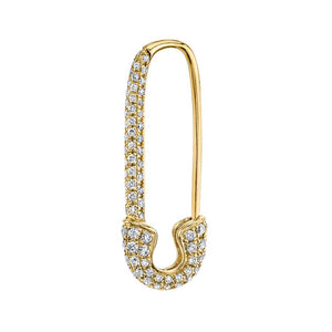 Diamond Safety Pin Earring Right