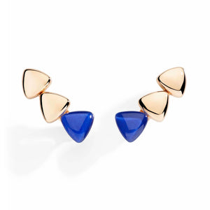 Vhernier Freccia Midi Lapis & Rock Crystal Earrings Clips - 0N1501B254