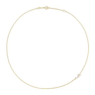 Single Diamond Initial Necklace thumbnail