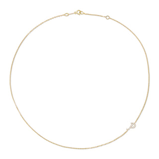 Single Diamond Initial Necklace thumbnail