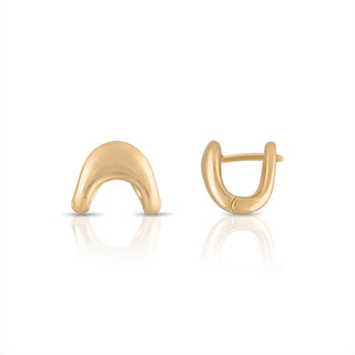 ZAHA Plain Gold Earrings thumbnail