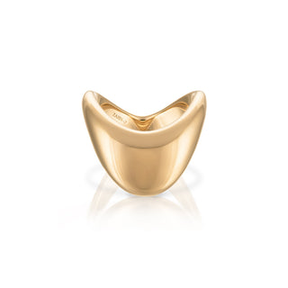 Big ZAHA Plain Gold Ring thumbnail