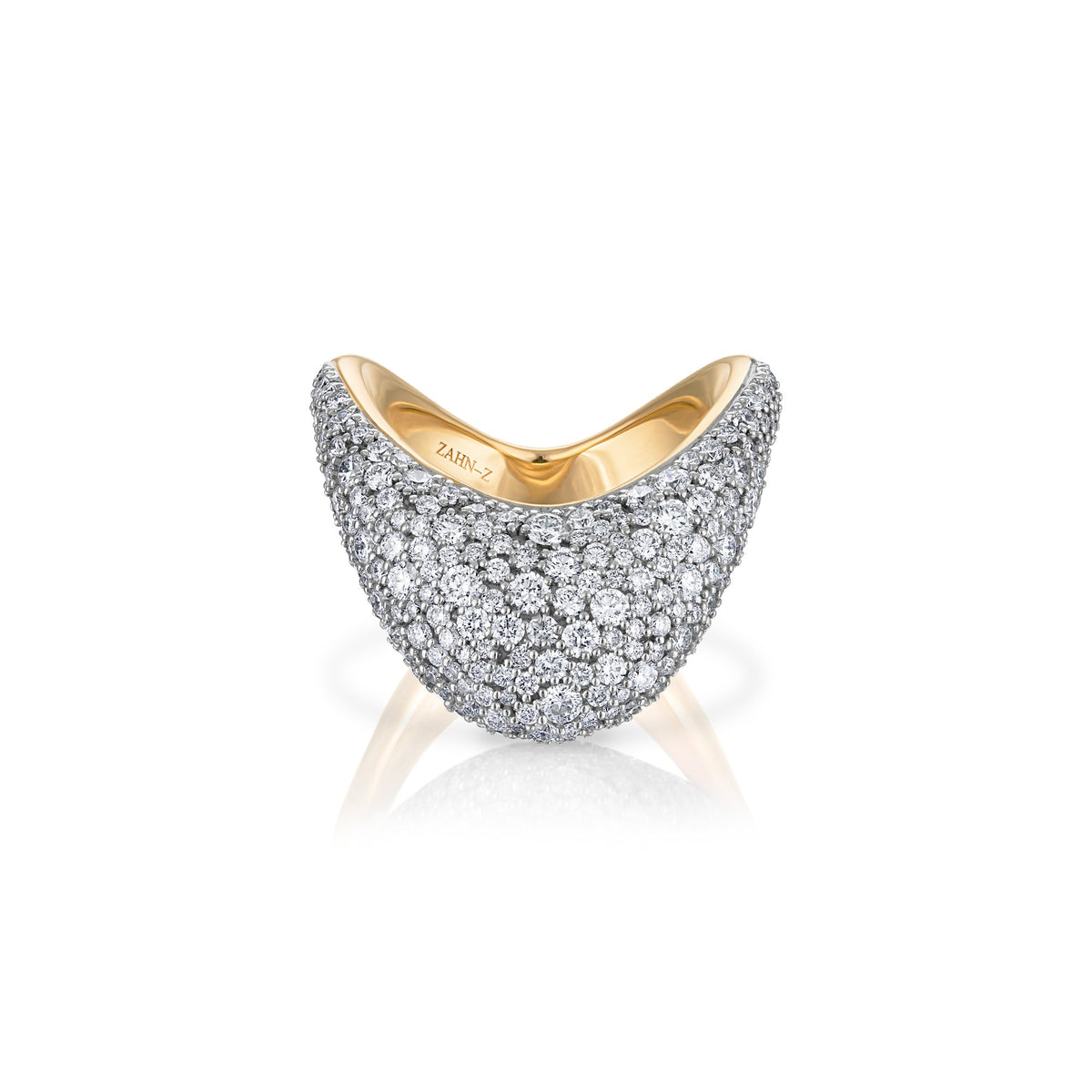 ZAHN-Z Big ZAHA Pavé Ring - ZZZ-03