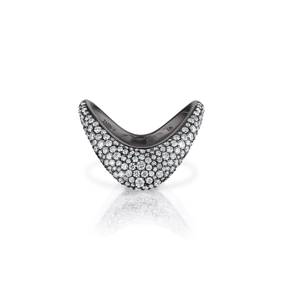 ZAHN-Z Petite ZAHA Pavé Ring - ZZZ-033