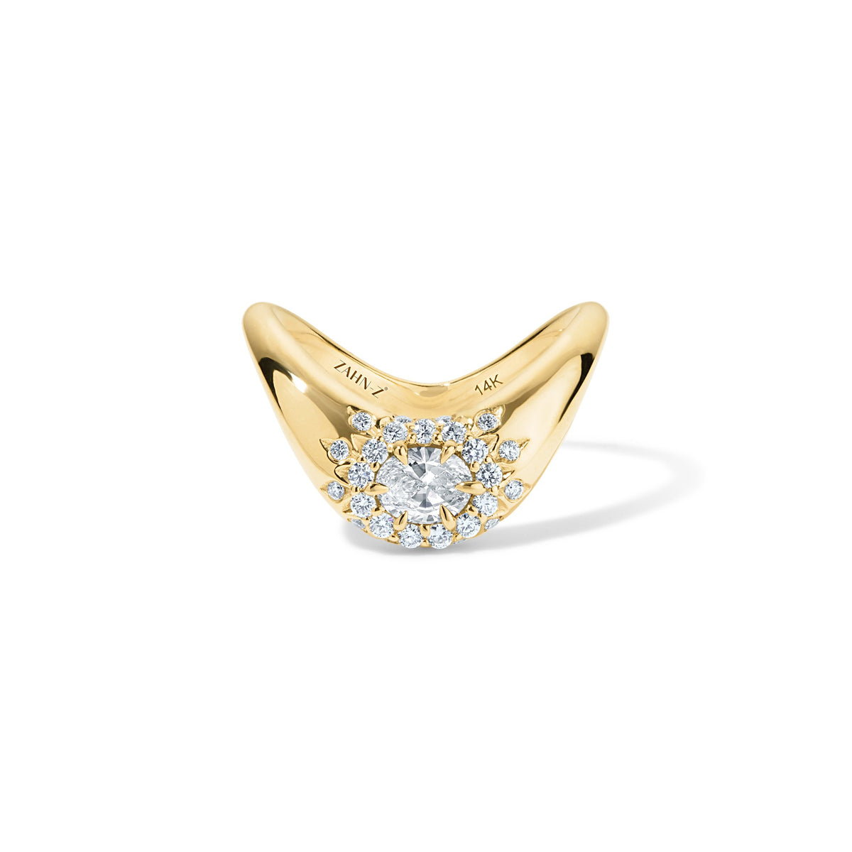 ZAHN-Z Petite ZAHA Diamond Halo Ring - ZZZ-074