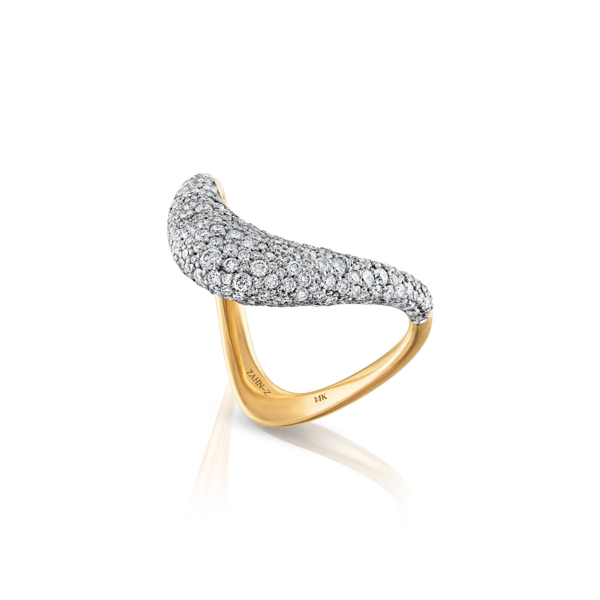 ZAHN-Z Petite ZAHA Pavé Ring - ZZZ-09