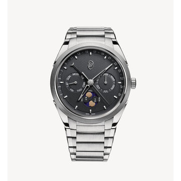 Parmigiani Fleurier Tonda Pf Gregorian Annual Calendar Steel Platinum Warm Grey - PFC907-1020001-100182
