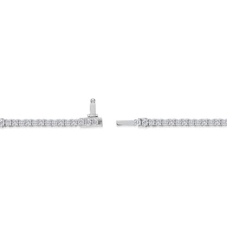 Memoire 18K White Gold CLASSIC 4PRNG LINE Bracelet 1.28-1.38ctw Diamond 7" - CBDD118-SPECIAL thumbnail