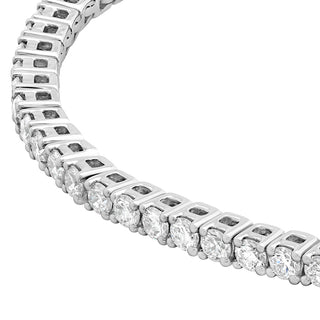Memoire 18K White Gold CLASSIC 4PRNG LINE Bracelet 1.28-1.38ctw Diamond 7" - CBDD118-SPECIAL thumbnail