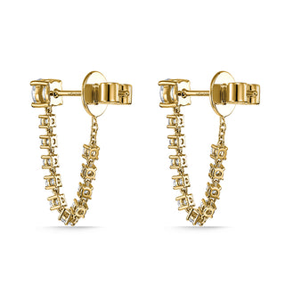 Memoire 18K Yellow Gold DRAPED STILETTO Diamond DROP Earrings D= G-H Color, SI Clarity - CEDD11535008Y72000 thumbnail