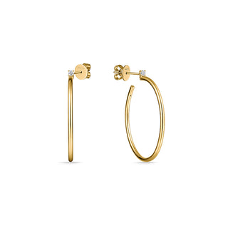 Memoire 18K Yellow Gold Essentials Small .09ctw Diamond HOOPS - CHHO14535358Y72000 thumbnail