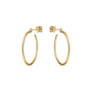 Memoire 18K Yellow Gold Essentials Small .09ctw Diamond HOOPS - CHHO14535358Y72000 thumbnail