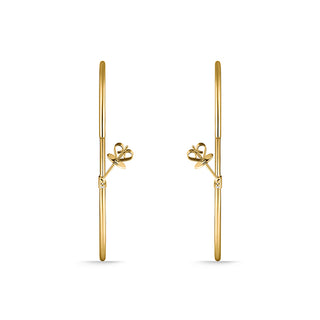 Memoire 18K Yellow Gold Essentials Large .09ctw Diamond HOOPS - CHHO14760608Y72000 thumbnail