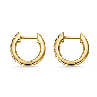 Memoire 18K Yellow Gold ODESSA "V" Diamond HUGGIE Earrings .58ctw Diamond G-H Color, SI Clarity - CHHO49200008Y72000 thumbnail