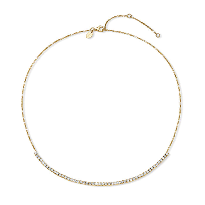 Memoire 18K Yellow Gold 1.30ctw Diamond LINE Pendant 18" G-H Color, SI Clarity - CNDD10516008Y72000