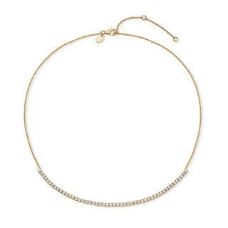 Memoire 18K Yellow Gold 1.30ctw Diamond LINE Pendant 18" G-H Color, SI Clarity - CNDD10516008Y72000 thumbnail