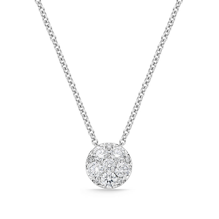 Memoire 18K White Gold HARMONY Small .45ctw Diamond PNT 18" G-H Color, SI Clarity - FCCU20118008W72000