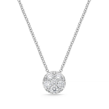 Memoire 18K White Gold HARMONY Small .45ctw Diamond PNT 18" G-H Color, SI Clarity - FCCU20118008W72000