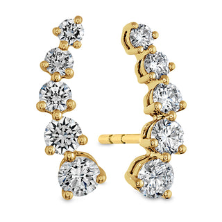 Essentials 5 Stone Ear Climbers .68-.76ctw approx. in 18K Yellow Gold - FEDD19700008Y72000 thumbnail