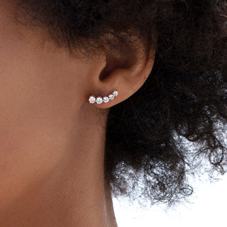 Essentials 5 Stone Ear Climbers .68-.76ctw approx. in 18K Yellow Gold - FEDD19700008Y72000 thumbnail