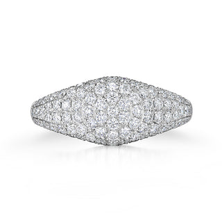 Memoire 18K White Gold PARAMOUNT 1.39ctw Diamond SIGNET Ring SZ6.5 - FRPV10765008W72000 thumbnail